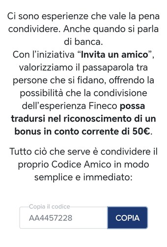 Aa4457228 fineco codice amico - aa4457228,